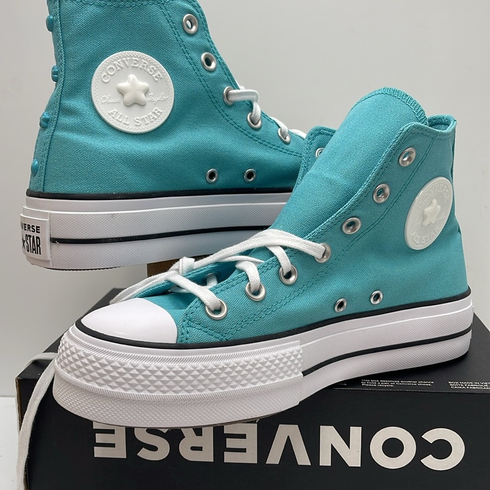 Converse WMNS CTAS LIFT HI
OCEAN DRIP/WHITE/BLACK A06492C Platforms Sneakers - Picture 1 of 16